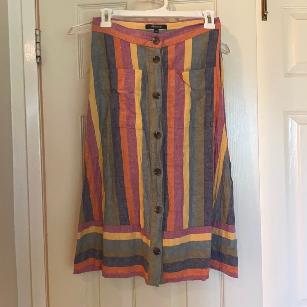 Madewell striped skirt